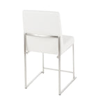 Fuji Contemporary High Back Dining Chair Set with Upholstered Seat - Multiple Colors