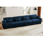 Oversized Modular Sectional Sofa with Deep Seat – Available in Dark Gray, Blue, or Beige