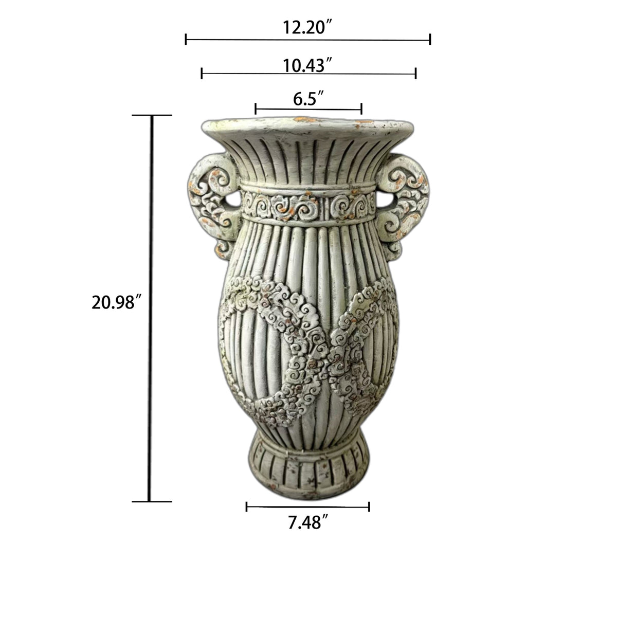 MGO Garden Planter with Drainage Hole - Rust Finish
