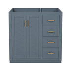 Retro Style Bathroom Vanity with Soft Closing Doors - Multiple Colors