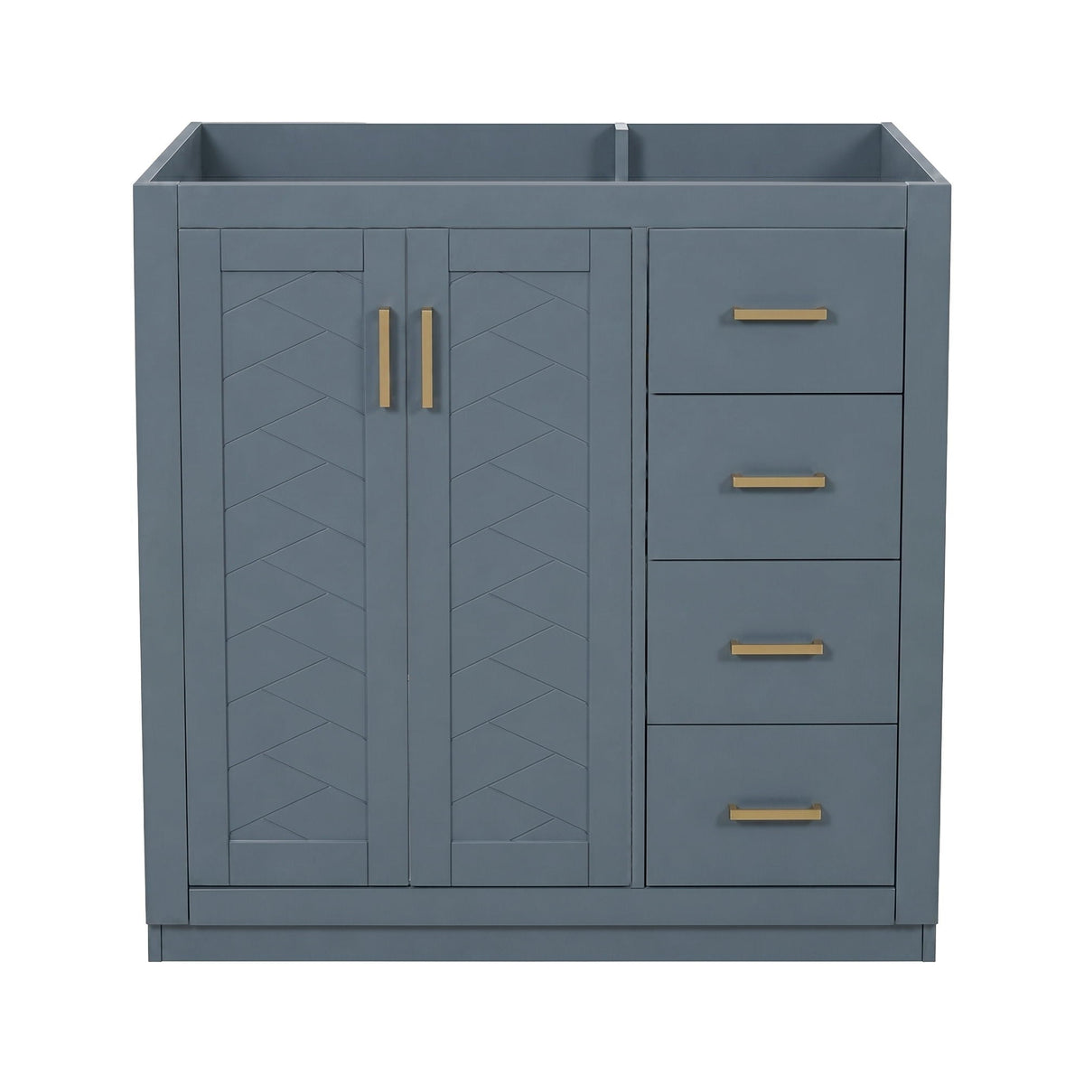 Retro Style Bathroom Vanity with Soft Closing Doors - Multiple Colors