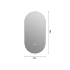 Smart LED Wall Mounted Mirror with Touch Screen and Adjustable Lighting - Pearl Silver