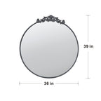Classic Design Wall Mirror with Baroque-Inspired Frame – Gold or Black