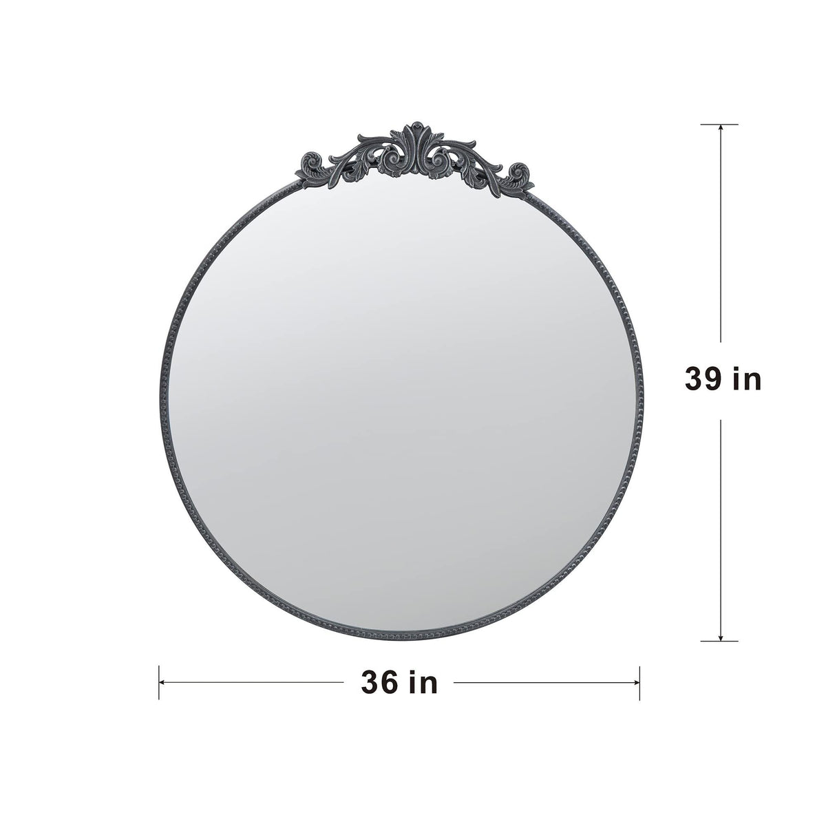Classic Design Wall Mirror with Baroque-Inspired Frame – Gold or Black