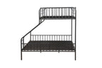 Caius Twin Long Queen Bunk Bed - Gunmetal