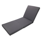 Gray Broadway Ian Chaise Lounge Cushion with Waterproof Fabric - Gray