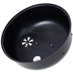 Portable Charcoal Smoker Grill with 3-in-1 Cooking Functionality - Black