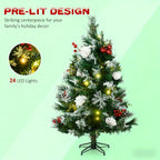 Artificial Christmas Tree Set with LED Lights - Festive Outdoor Decor