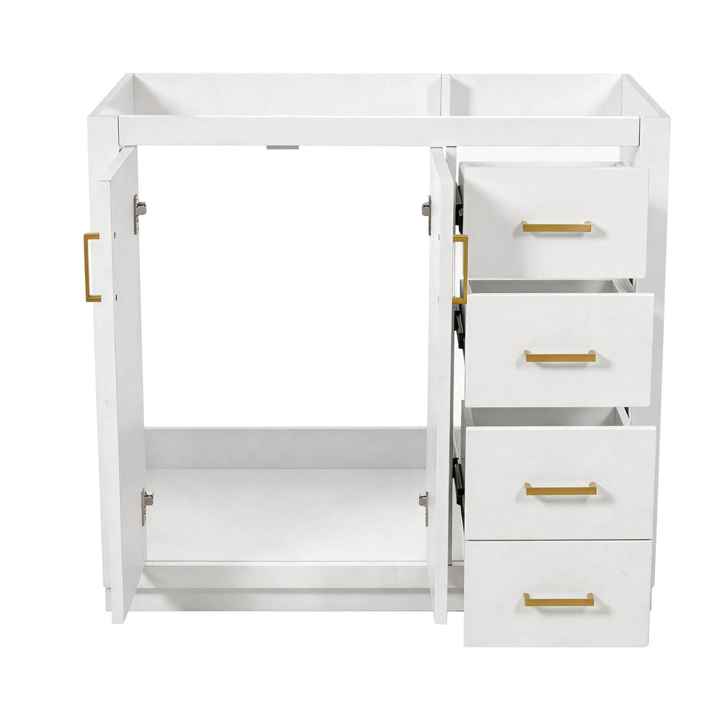 Retro Style Bathroom Vanity with Soft Closing Doors - Multiple Colors