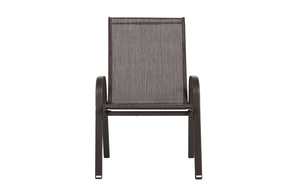 6 Piece Patio Chairs with High Backrest and Armrest - Brown