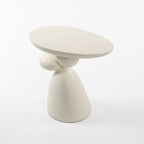 Lucky Stone Shaped Table with Sculptural Base – White, Black, or Gray
