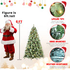 7FT Christmas Tree With 400 Warm Lights