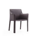 Vogue Dining Chair with Metal Frame - Light Brown or Dark Gray