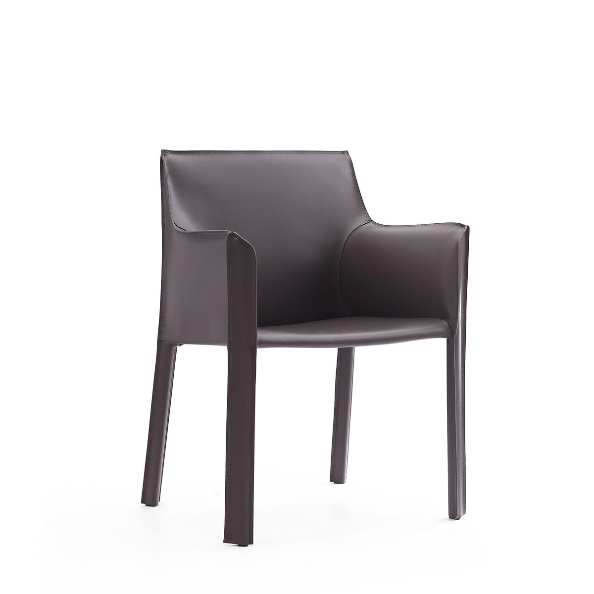 Vogue Dining Chair with Metal Frame - Light Brown or Dark Gray