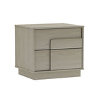 Modern Nightstand with Push to Open Drawers - Dark Gray, Dark Brown, or Light Brown