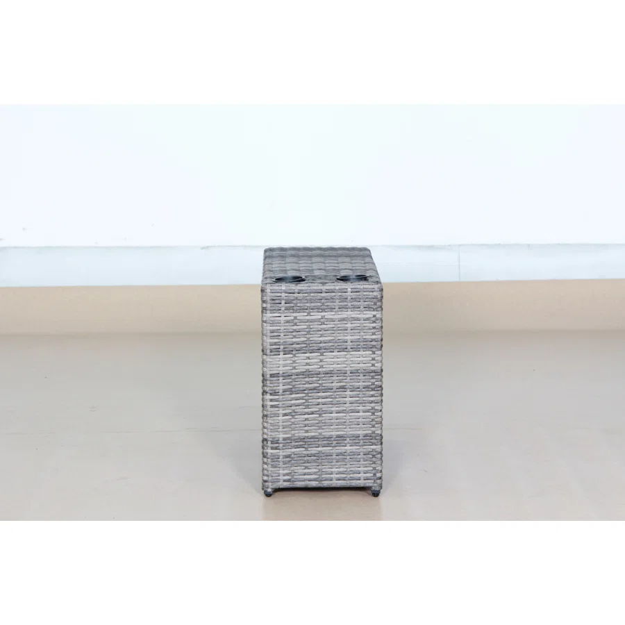 Gray Mix Outdoor Side Table with Durable Construction - Gray Mix