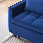 Convertible Velvet Sofa Bed with Storage Pockets - Multiple Colors