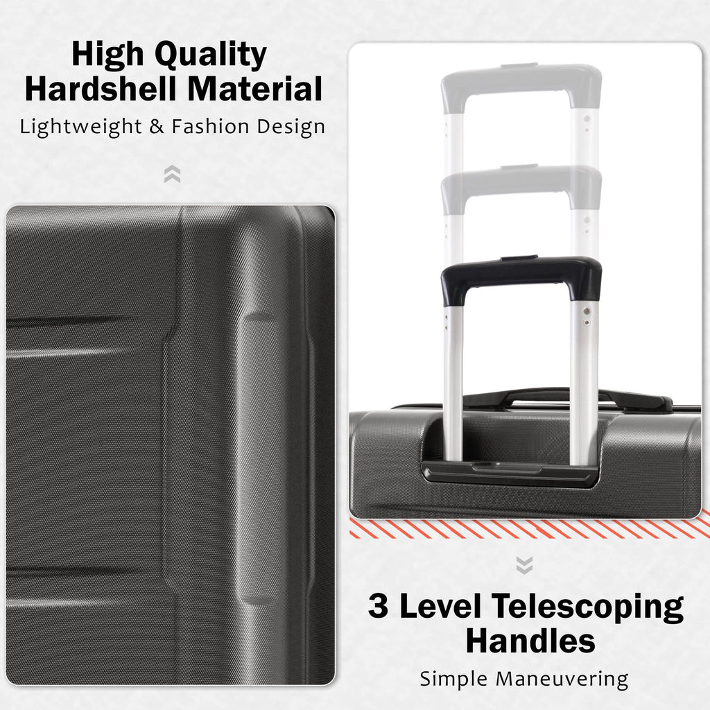 Expandable 2 Piece Luggage Set with TSA Lock and Spinner Wheels - Multiple Colors