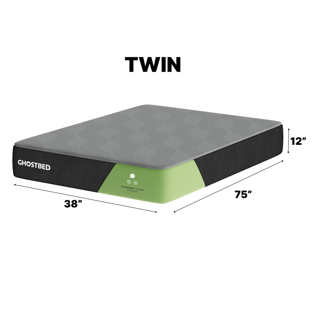 12" Foam Mattress with Procore Technology and Cooling Cover - Dark Gray