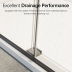 Frameless Double Sliding Soft-Close Shower Door – Matte Black