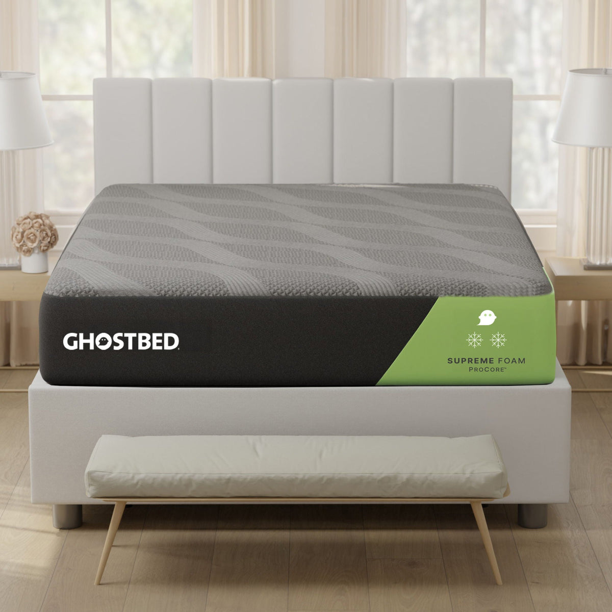 12" Foam Mattress with Procore Technology and Cooling Cover - Dark Gray