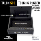 Portable Quick Access Safe with Steel Construction - Matte Black