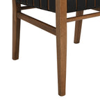 Modern Upholstered Dining Chair with Ergonomic Comfort - Black or Light Brown