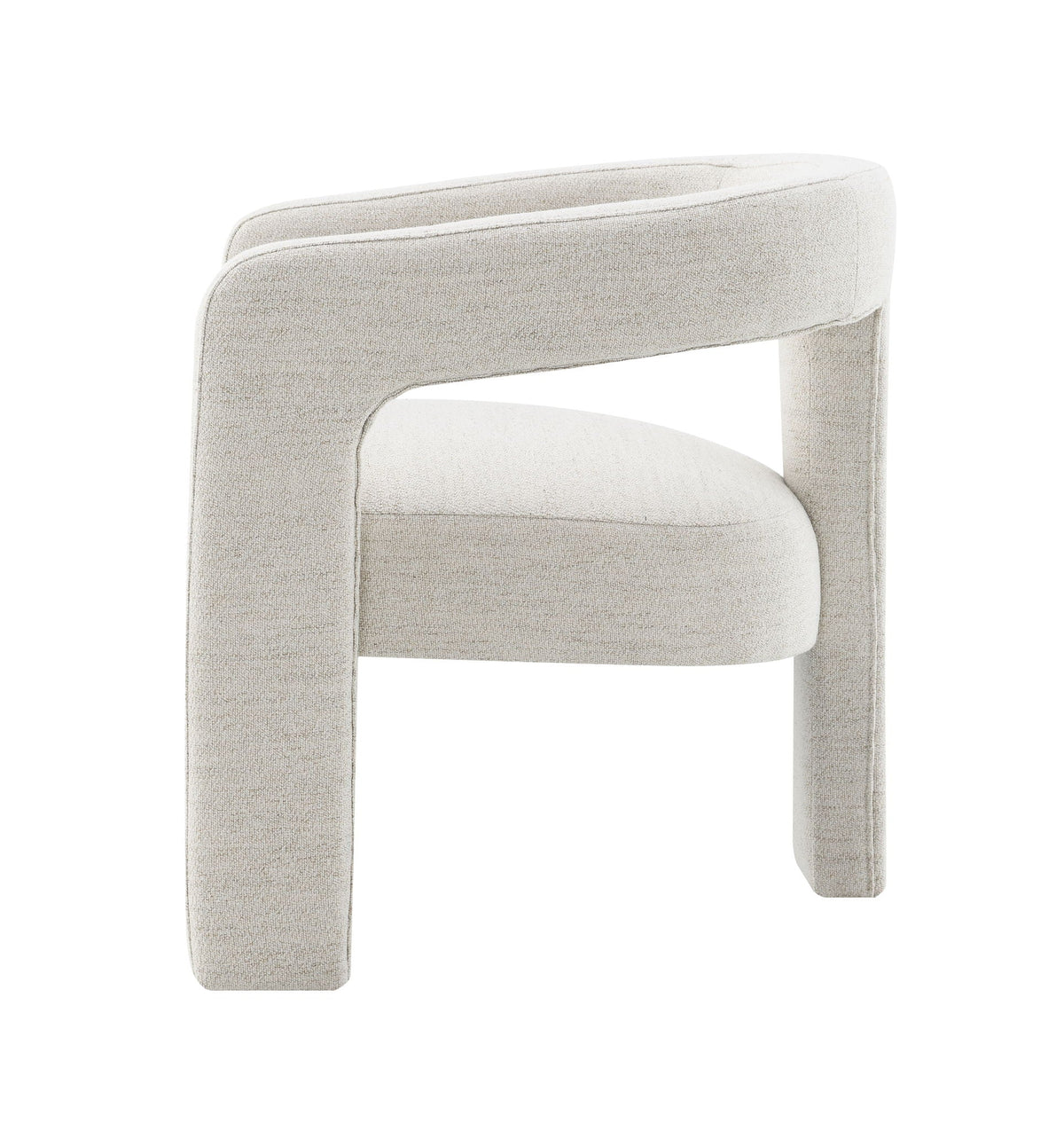Lomas Boucle Side Chair Set of 2 with Soft Upholstery - Beige