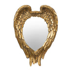 Gold Wing Accent Wall Mirror with Elegant Wing Design - Gold