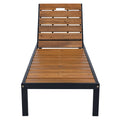 Outdoor Chaise with Adjustable Backrest - Light Brown or Dark Brown