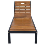 Outdoor Chaise with Adjustable Backrest - Light Brown or Dark Brown