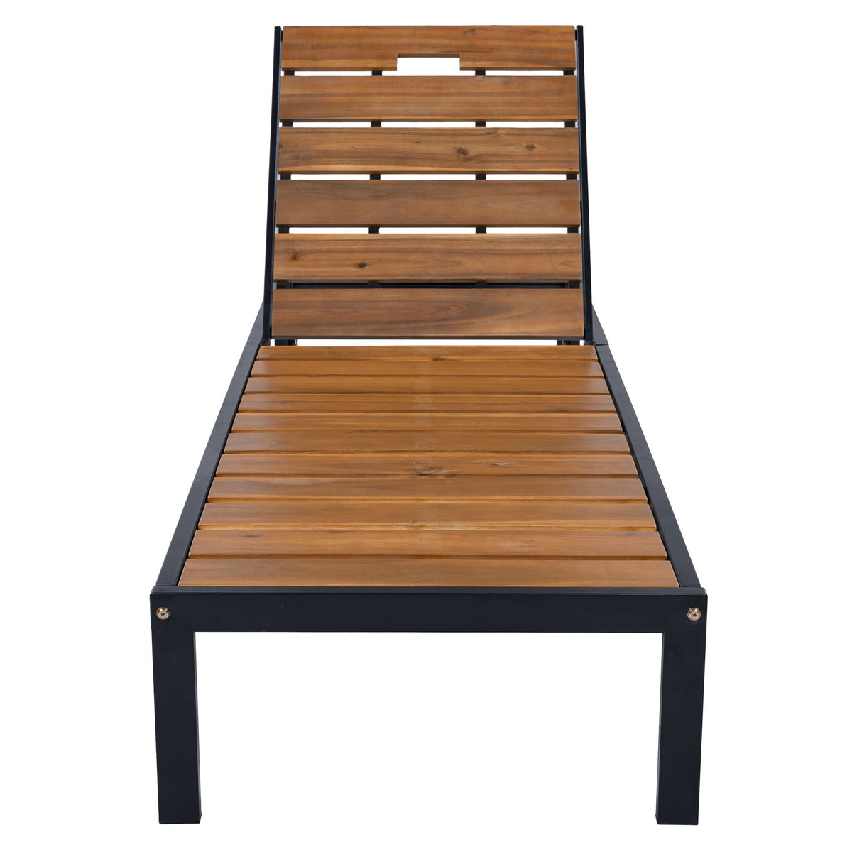 Outdoor Chaise with Adjustable Backrest - Light Brown or Dark Brown