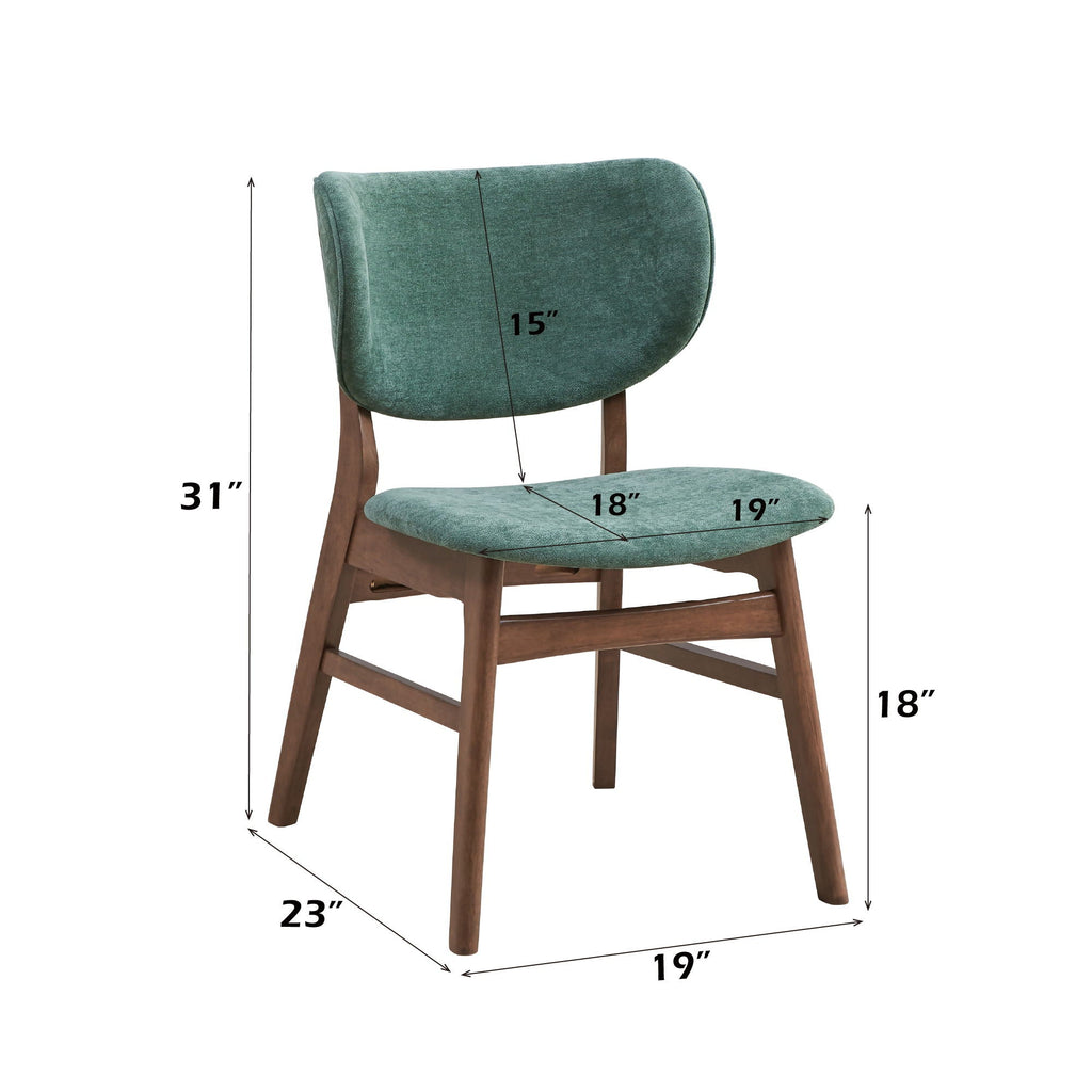 Bevis Side Chair Set with Padded Cushion - Blue or Dark Green