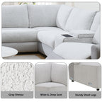 Modular Power Recliner Sectional with Cup Holders and Wireless Charging - Gray