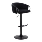 Adjustable Swivel Barstool Set with Rounded T Footrest - Multiple Colors