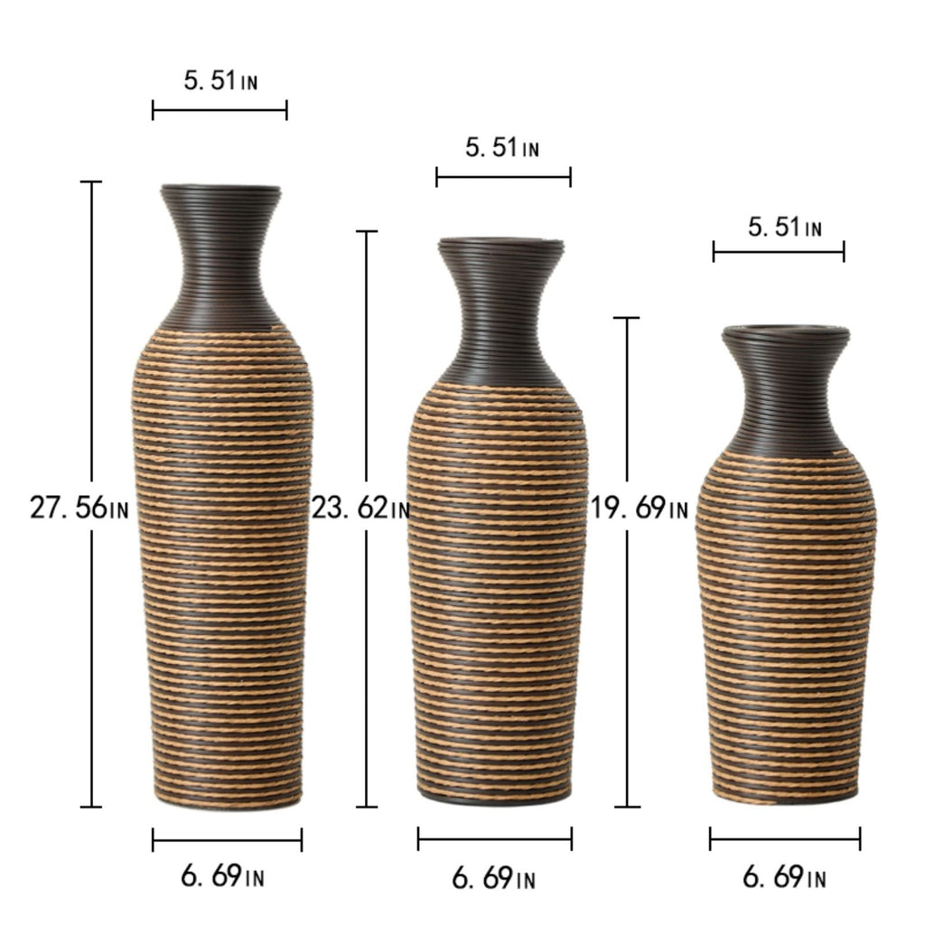 Classic And Neat Floor Vase with High Independent Stand - Multiple Colors