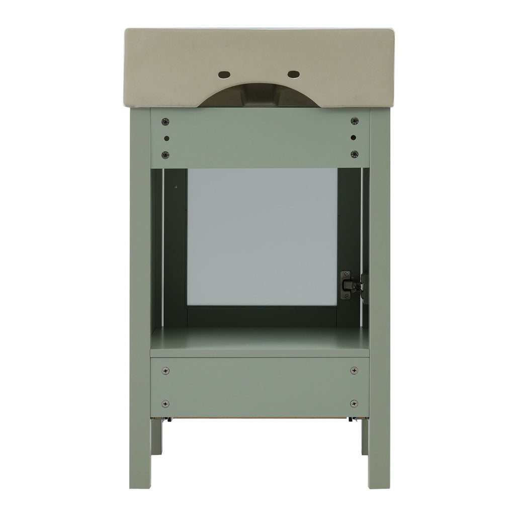 Bathroom Vanity with Ceramic Sink and Ample Storage - Blue, Green, or Black