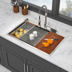 Gray Double Bowl Kitchen Sink with Durable Stainless Steel - Dual Mount