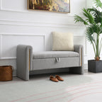 Modern Teddy Upholstered Bed End Bench with Storage - Multiple Colors