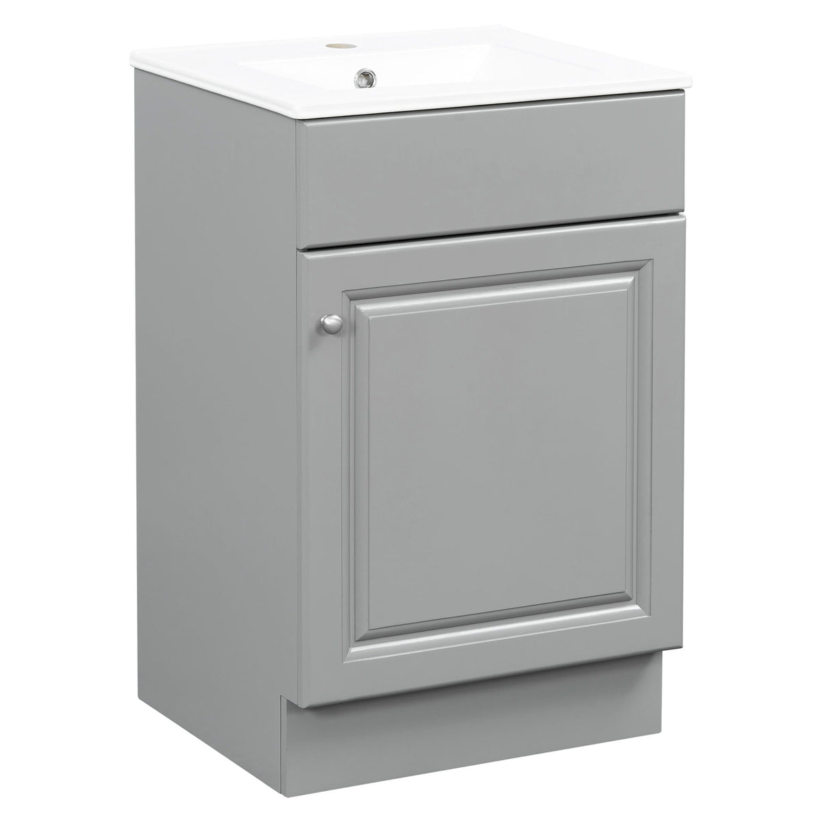 Bathroom Vanity with Sink and Adjustable Shelf - Multiple Colors
