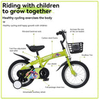 16-Inch Sporty Kids Cruiser Bike with Training Wheels - Green or Pink