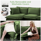 Modern Slipcovered 2-Seat Sofa