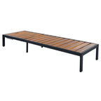 Outdoor Chaise with Adjustable Backrest - Light Brown or Dark Brown