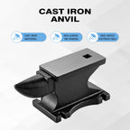 100 Lbs Single Horn Anvil with Countertop and Stable Base - Black