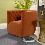 Ergonomic Design Swivel Chair with Tufted Accent - Multiple Colors