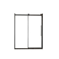 Frameless Shower Door Single Sliding with Zinc Roller Rail System - Black
