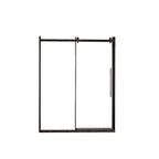 Frameless Shower Door Single Sliding with Zinc Roller Rail System - Black
