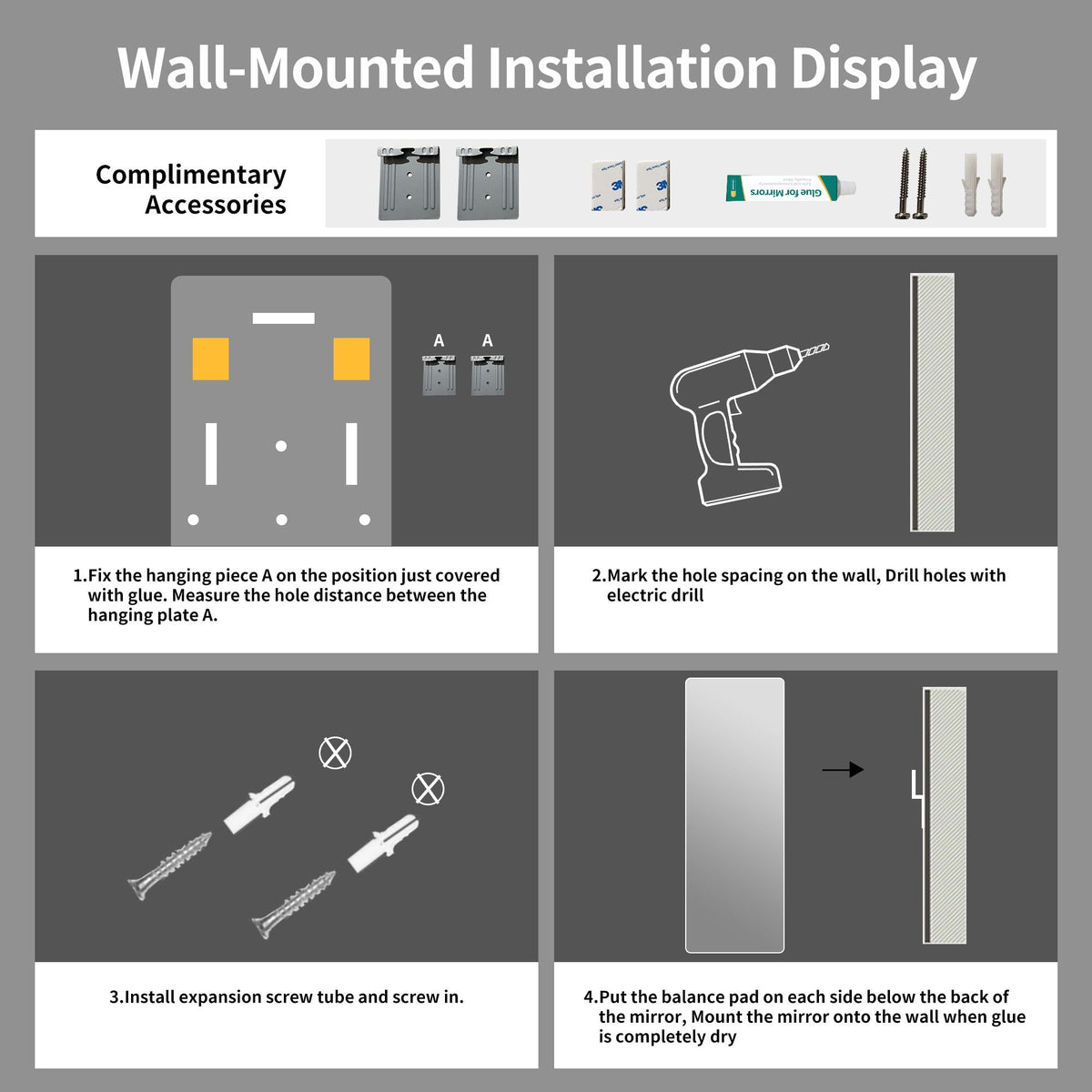 Full Body Round Corner Mirror