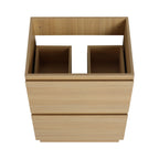 Modern Freestanding Bathroom Vanity Cabinet with Double Drawer - Light Brown or Dark Brown