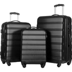 Hardside Spinner Luggage Set with TSA Lock - Black